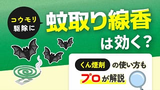 コウモリ駆除に蚊取り線香は効くか